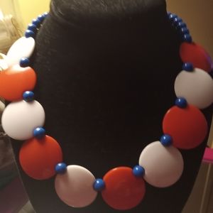 1987 vintage colorwaves choker nib barrel clasp patriotic colors